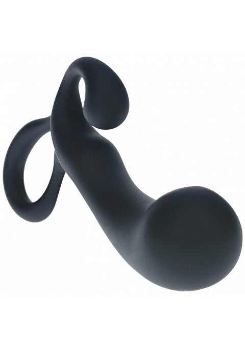 Levelz Bulb with Loop Silicone Prostate Massager Large Black