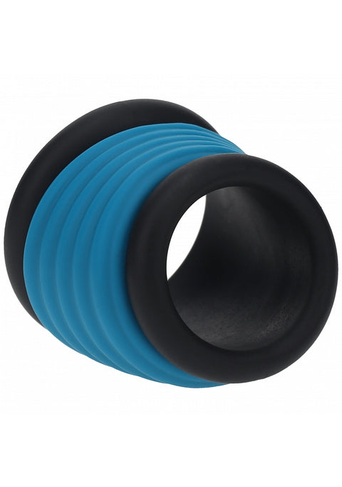 Levelz Tube Silicone Cock Ring Black/Teal