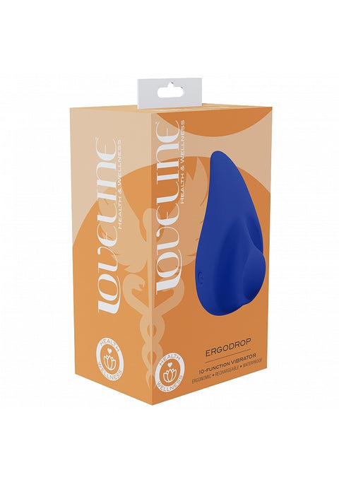 Loveline Ergodrop Blue 10 Function Waterproof Cilitrol Vibrator