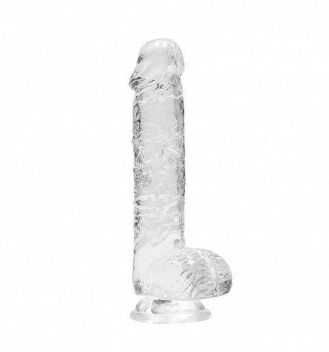 Realrock 6" Clear Dildo with Balls