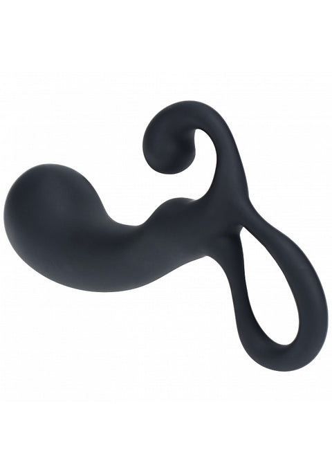Levelz Bulb with Loop Silicone Prostate Massager Large Black