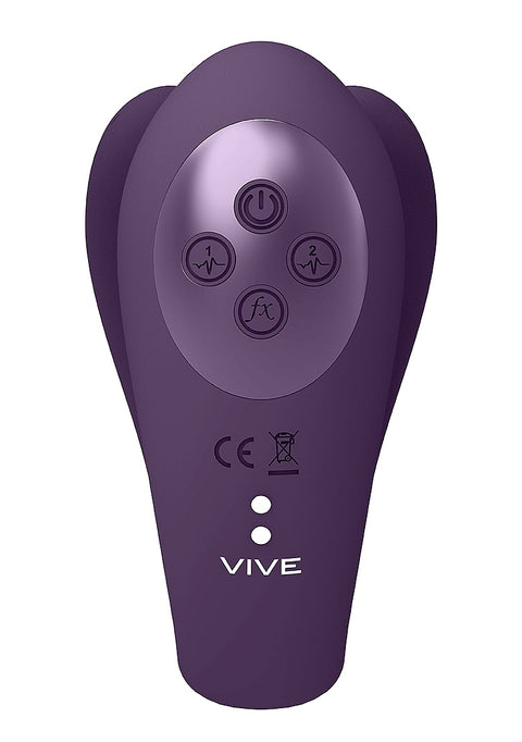 Vive Yoko Triple Action Vibrator with Clitoral Pulse Wave - Purple