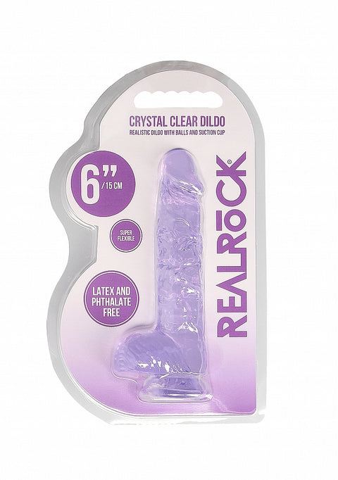 Realrock 6" Purple Dildo with Balls