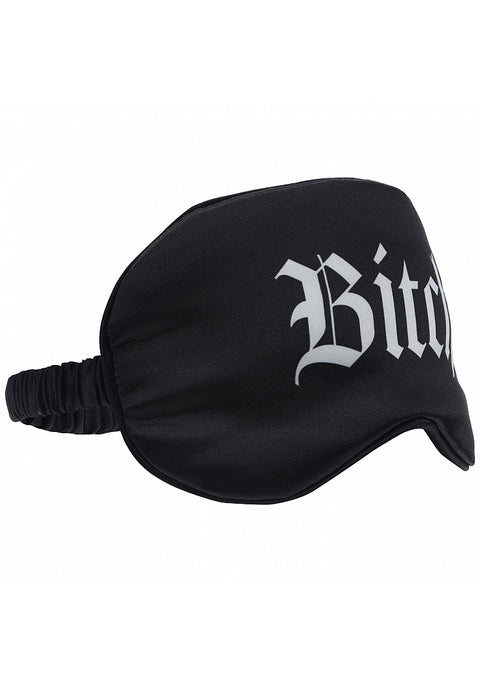 Ouch! Bitch Printed Mask Satin Black