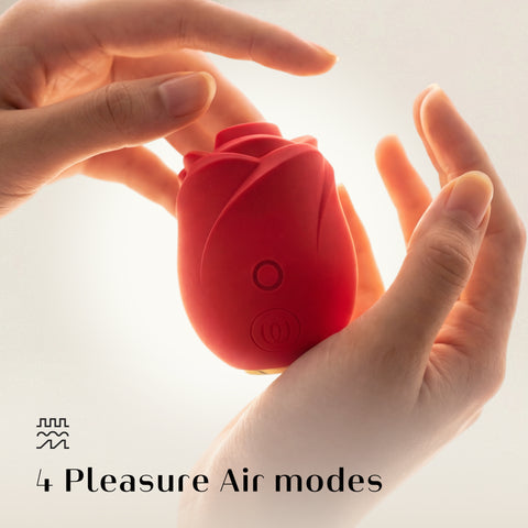 Womaniser Rose Pleasure Air Clitoral Suction Stimulator Red